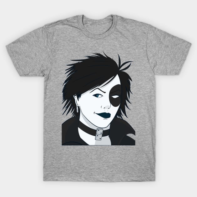 Classic Domino Portrait T-Shirt by Avengedqrow